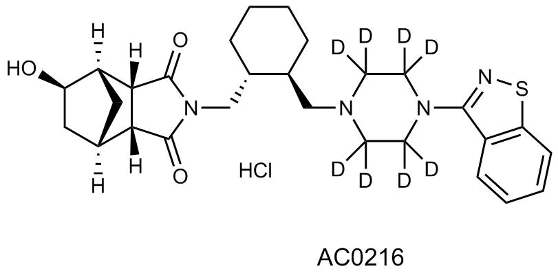 Lurasidone Inactive Metabolite 14283 D8, 5α/6α-Hydroxy Lurasidone-d8 Hydrochloride (Mixture of Diastereomers)